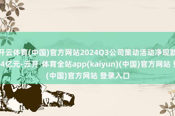 开云体育(中国)官方网站2024Q3公司策动活动净现款流为0.34亿元-云开·体育全站app(kaiyun)(中国)官方网站 登录入口