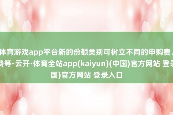 体育游戏app平台新的份额类别可树立不同的申购费、赎回费等-云开·体育全站app(kaiyun)(中国)官方网站 登录入口